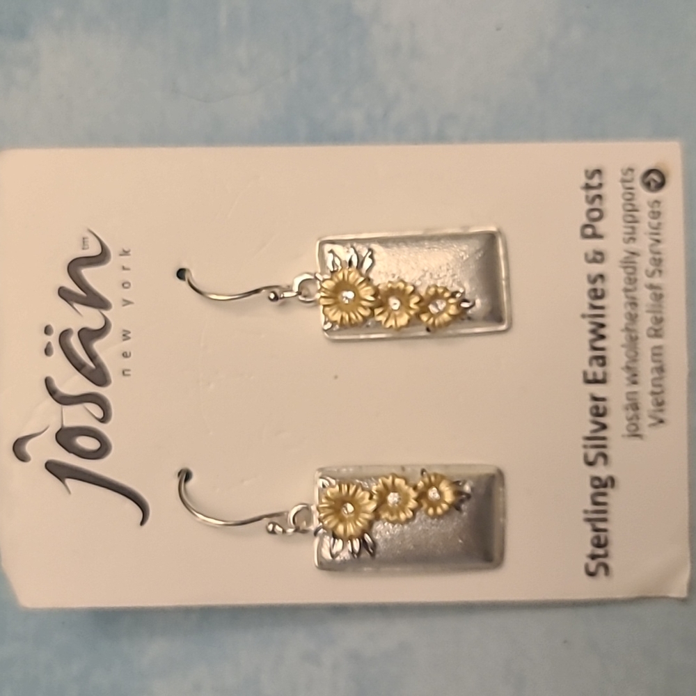 Josan new york silver and gold earrings
